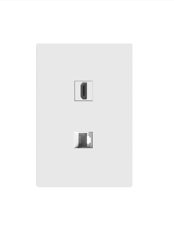 Llave toma de red RJ45 + HDMI Macroled Milan blanco